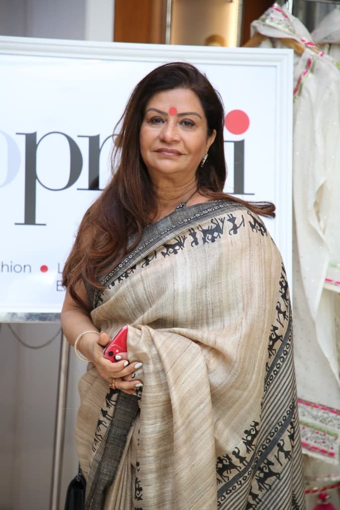 Pritti Nanda, founder of Sopritti, at a fashion exhibition in Dubai